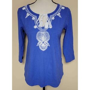 Lilly Pulitzer Rope Embroidery Cotton Top